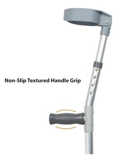 numed Adjustable Crutches for Adults, Comfort Handle, Lightweight Mobility Aid, Handle with  - Image 4