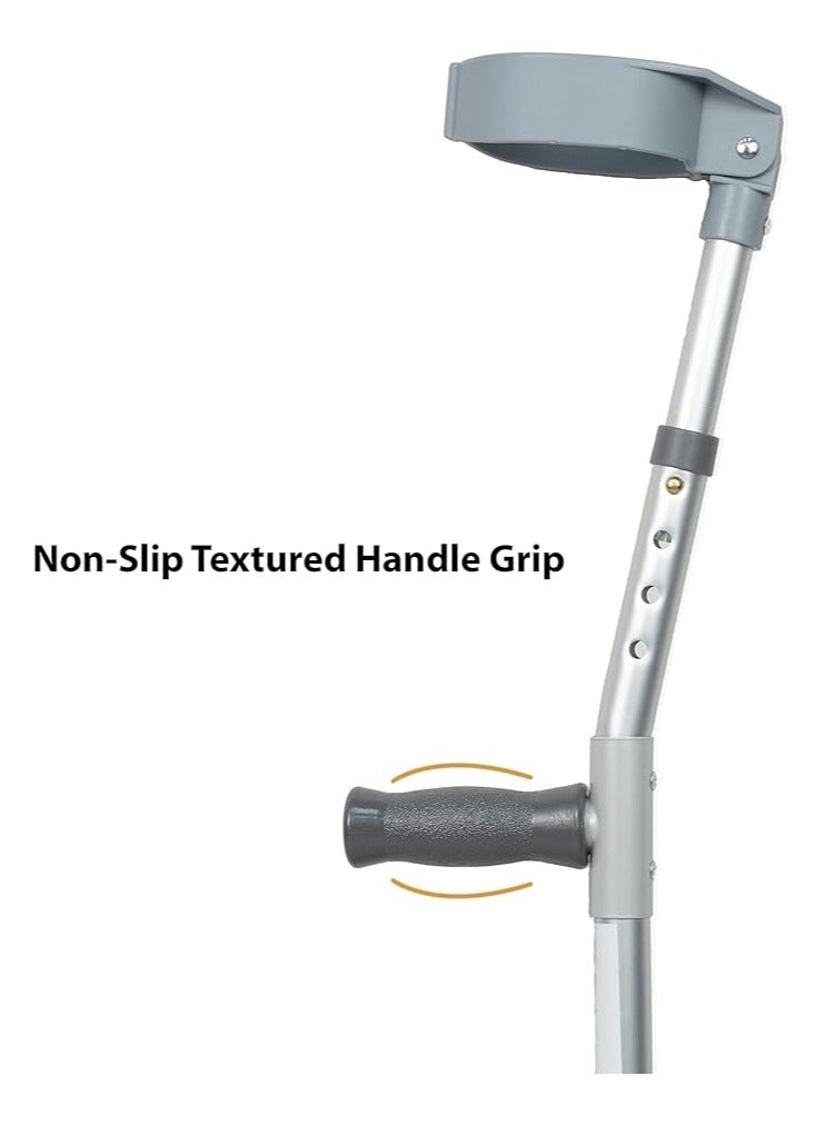 مرقمة عكازات قابلة للتعديل للبالغين، مقبض مريح، مساعدة خفيفة الوزن على الحركة، مقبض مع - Image 4