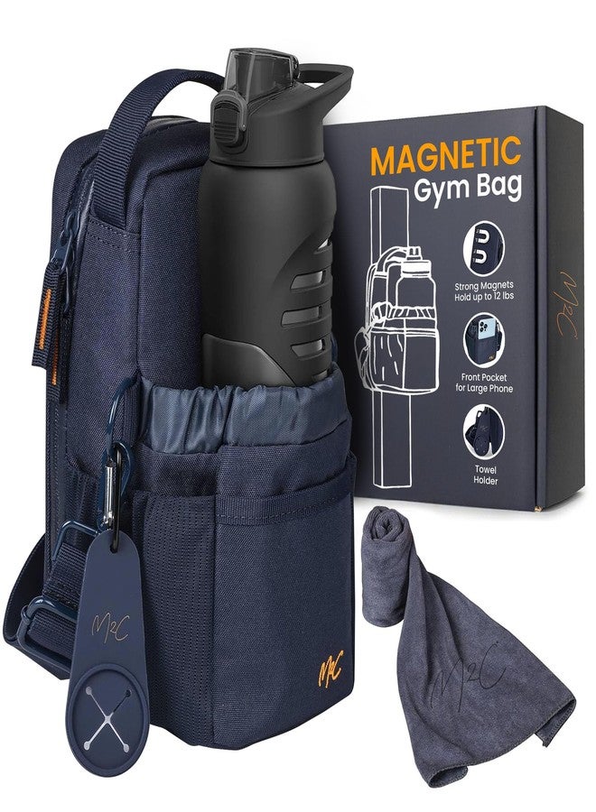 M2C® Magnetic Bottle Bag - Small Gym Pouch for Men & Women with Powerful Magnets, Water Bottle & Phone Holder, Clip for Keys, Large Main Pocket and Sling Strap - Ideal for Sports, Work, or Travel - Image 1