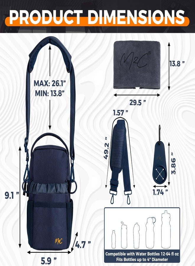 M2C® Magnetic Bottle Bag - Small Gym Pouch for Men & Women with Powerful Magnets, Water Bottle & Phone Holder, Clip for Keys, Large Main Pocket and Sling Strap - Ideal for Sports, Work, or Travel - Image 4
