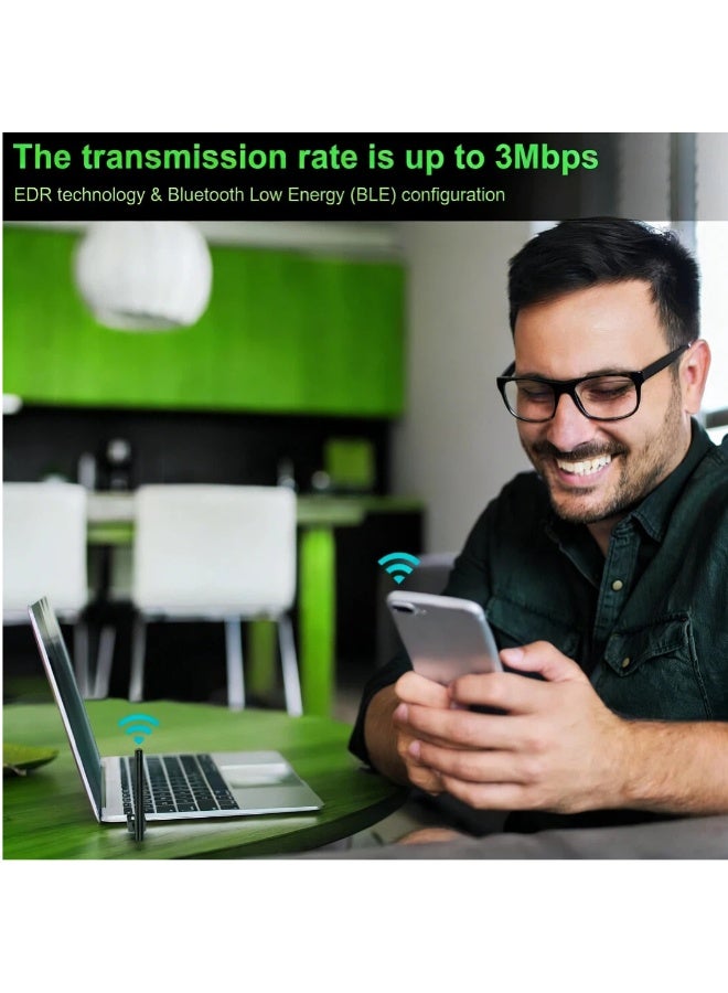  أورا سيليكت محول USB Bluetooth 5.4 - مدى طويل يصل إلى 150 مترًا، التوصيل والتشغيل للكمبيوتر الشخصي، وضع مزدوج للصوت والأجهزة - مثالي للمساحات الكبيرة (المنزل/المكتب) - Image 4