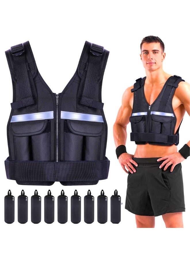 Adjustable Weight Vest 1kg to 8kg, 9-in-1 Quickly Adjustable Running Vest for Men and Women, Strength Training, Calisthenics and Gym, Weight Vest - Image 1