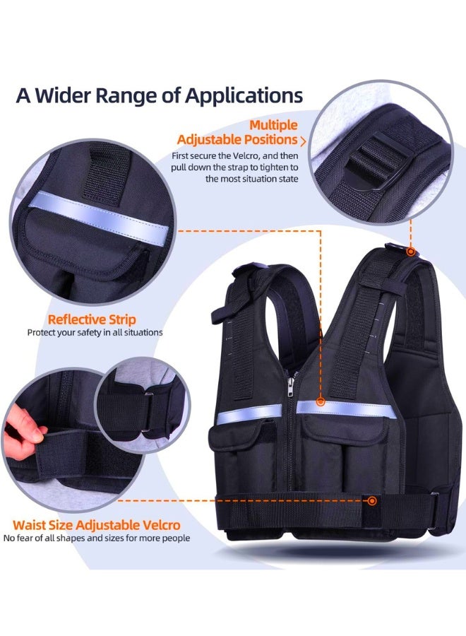 Adjustable Weight Vest 1kg to 8kg, 9-in-1 Quickly Adjustable Running Vest for Men and Women, Strength Training, Calisthenics and Gym, Weight Vest - Image 2