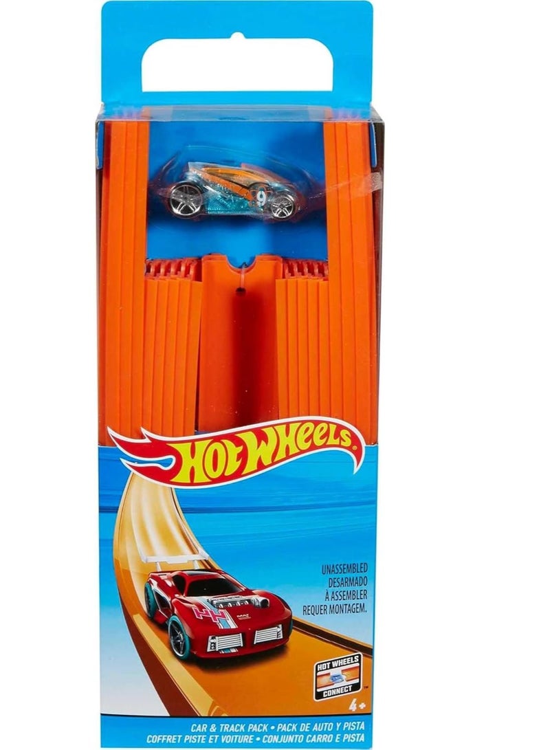 Hot Wheels مسار هوت ويلز للبناء - مسار مستقيم مع سيارة - قد يختلف النمط - Image 1