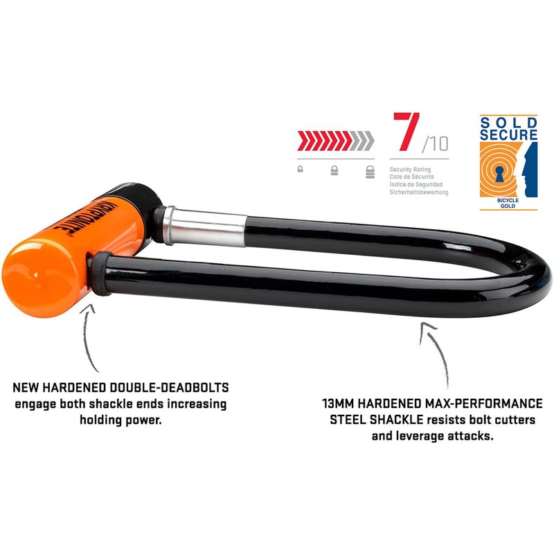Kryptonite قفل دراجة كريبتونيت إيفولوشن ميني-7 مع كابل، قفل دراجة مضاد للسرقة عالي التحمل، 13 مم شاكلة وكابل أمان بطول 10 مم × 4 قدم مع حامل ومفاتيح - Image 2