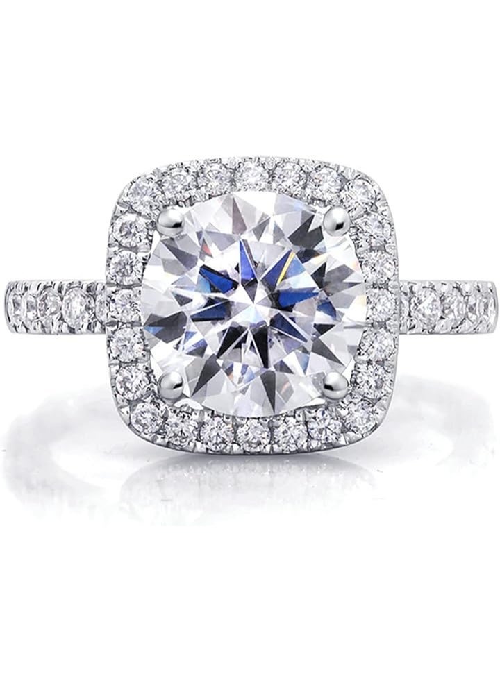 square ring for women, wedding band set with cubic zirconia stone, suitable as a gift or for a special collection - Image 1
