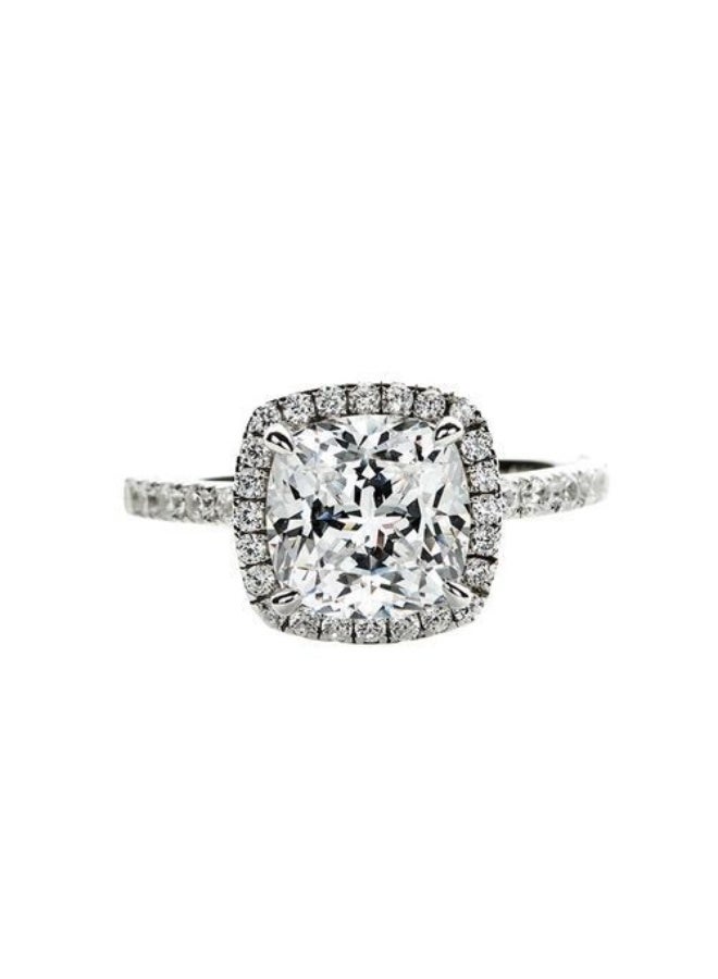 square ring for women, wedding band set with cubic zirconia stone, suitable as a gift or for a special collection - Image 4