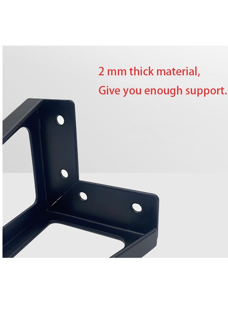 Excefore - Furniture Leg Metal Set of 4, 6 Inch Home DIY Heavy Duty Replacement Feet, 15cm Furniture Feet for Bookshelf, Sofa, Cabinet, Chair, Couch, Coffee Table, Desk, Bench, Ottoman, Nightstand, etc (Black) - Image 1