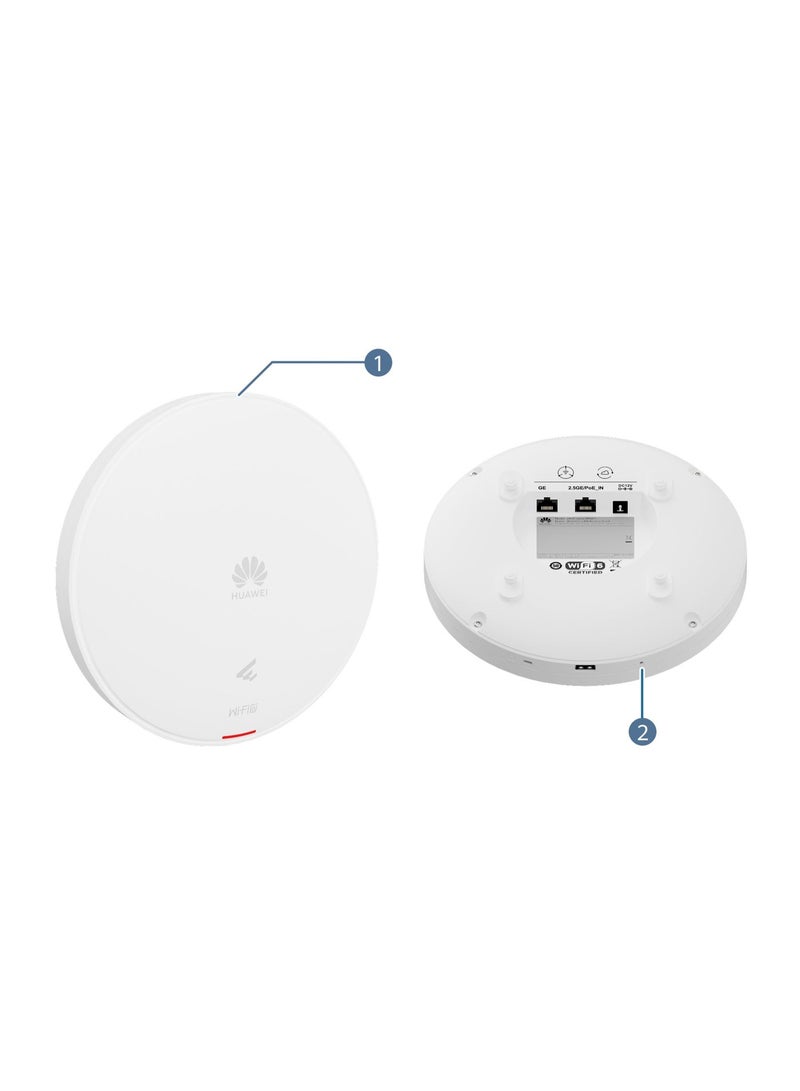 هواوي ايكيت نقطة وصول داخلية HUAWEI AP572 WiFi 7، جهاز توجيه هوائي ذكي ثنائي النطاق 2+4، منفذ USB، جهاز شبكة مؤسسي - Image 3