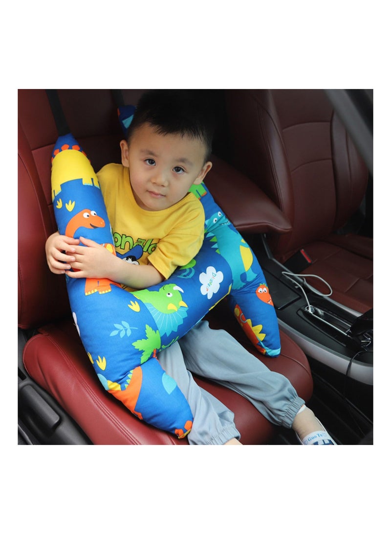 KASTWAVE H-Shape Kid Car Sleeping Head Support, Baby Toddler Travel Pillows for Car Seat Support The Body and Head, Soft Travel Pillow for Adults and Children, Helps Improve Body and Head Comfort  - Image 2