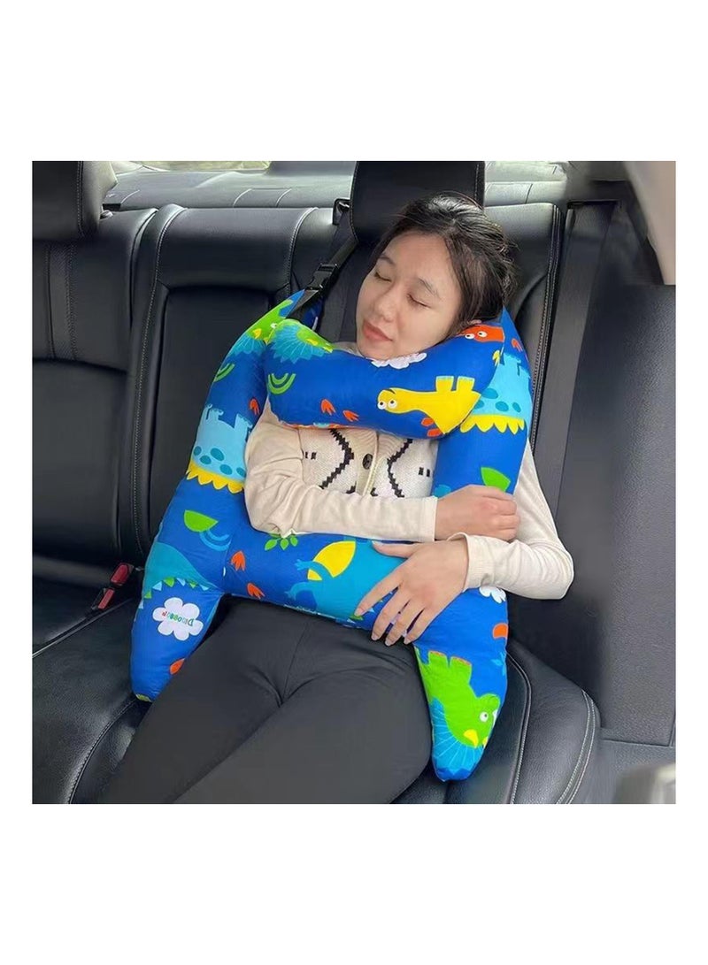 KASTWAVE H-Shape Kid Car Sleeping Head Support, Baby Toddler Travel Pillows for Car Seat Support The Body and Head, Soft Travel Pillow for Adults and Children, Helps Improve Body and Head Comfort  - Image 3