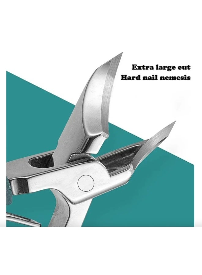 OASIS-TH 4 PCS Set Eagle Beak Angled Nail Clippers , Super Sharp Oblique Nail Clippers, Wide Jaw Opening Anti Slanted Toenail Clipper Kit for Thick Nails, Seniors - Image 3