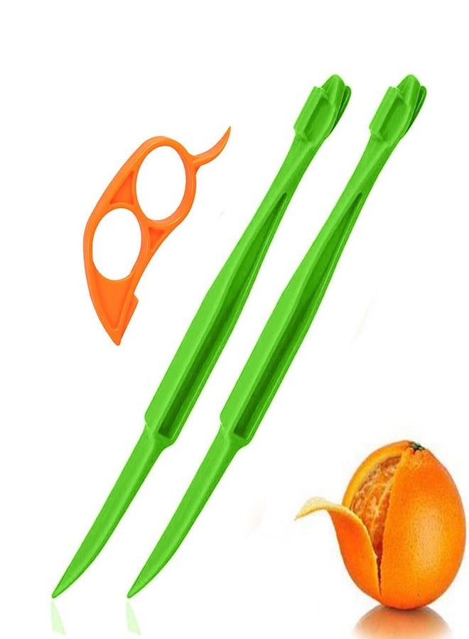 Ralleyfun Orange Peeler Tools Citrus Peel Cutter Plastic Easy Fruit Vegetable Slicer Cutter Lemon Peelers Opener Remover Fruit Tools Kitchen Utensils Gadgets Bladed Food Peeler Slicer (Multicolor) - Image 1