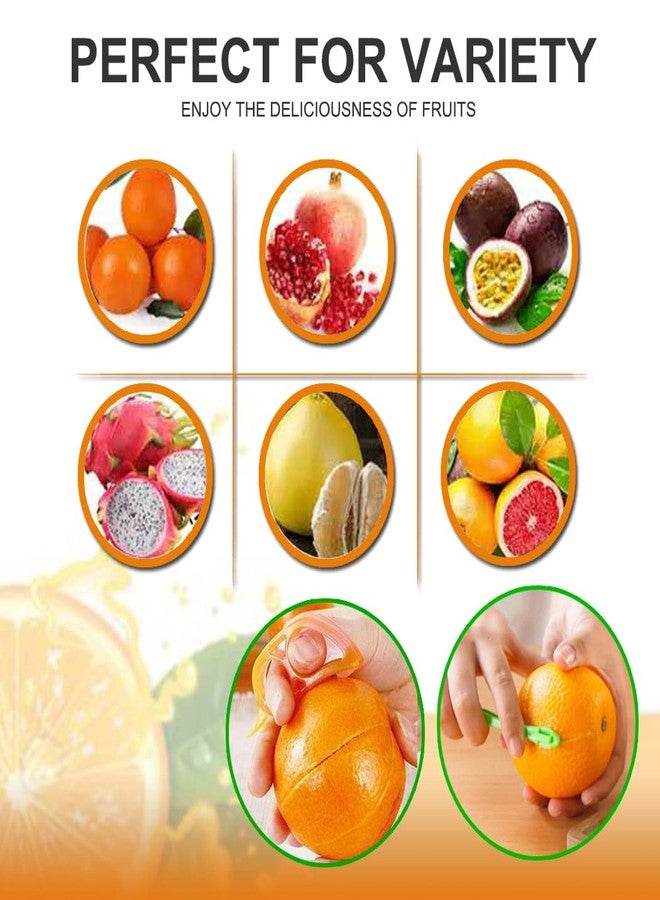 Ralleyfun Orange Peeler Tools Citrus Peel Cutter Plastic Easy Fruit Vegetable Slicer Cutter Lemon Peelers Opener Remover Fruit Tools Kitchen Utensils Gadgets Bladed Food Peeler Slicer (Multicolor) - Image 5