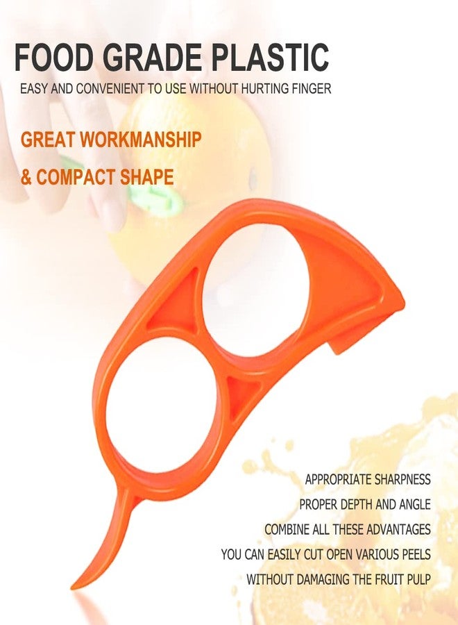 Ralleyfun Orange Peeler Tools Citrus Peel Cutter Plastic Easy Fruit Vegetable Slicer Cutter Lemon Peelers Opener Remover Fruit Tools Kitchen Utensils Gadgets Bladed Food Peeler Slicer (Multicolor) - Image 3