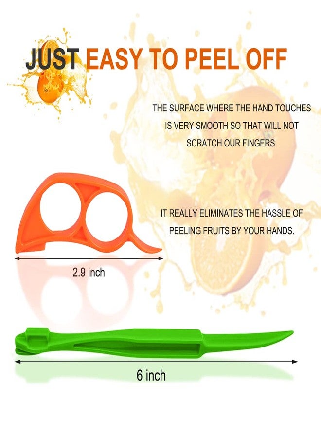 Ralleyfun Orange Peeler Tools Citrus Peel Cutter Plastic Easy Fruit Vegetable Slicer Cutter Lemon Peelers Opener Remover Fruit Tools Kitchen Utensils Gadgets Bladed Food Peeler Slicer (Multicolor) - Image 4