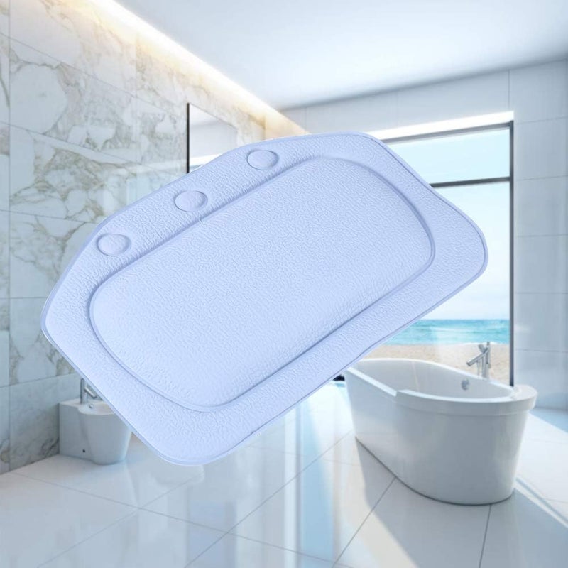 Zerodis Bath Pillow with Suction Cups Bath Pillows Neck and Back Support for Relaxing in Your Bathtub Ideal for Spa and Bathroom Use Pillow with Suction Cups PVC Material Bathroom - Image 1
