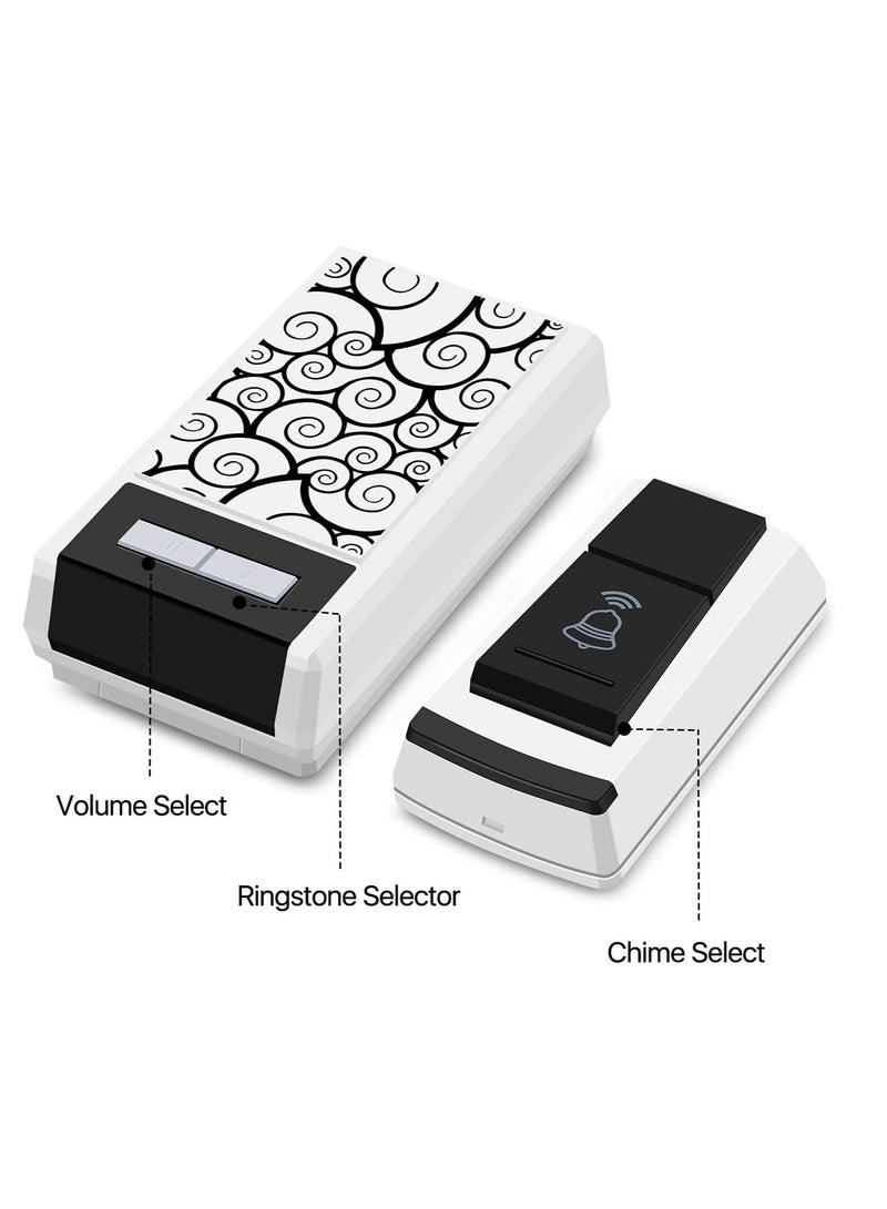 Generic Digital Single Receiver Tunes Wireless 100M Range Remote Control Home Gate Security Door Bell Waterproof Smart LED Doorbell  - Image 3