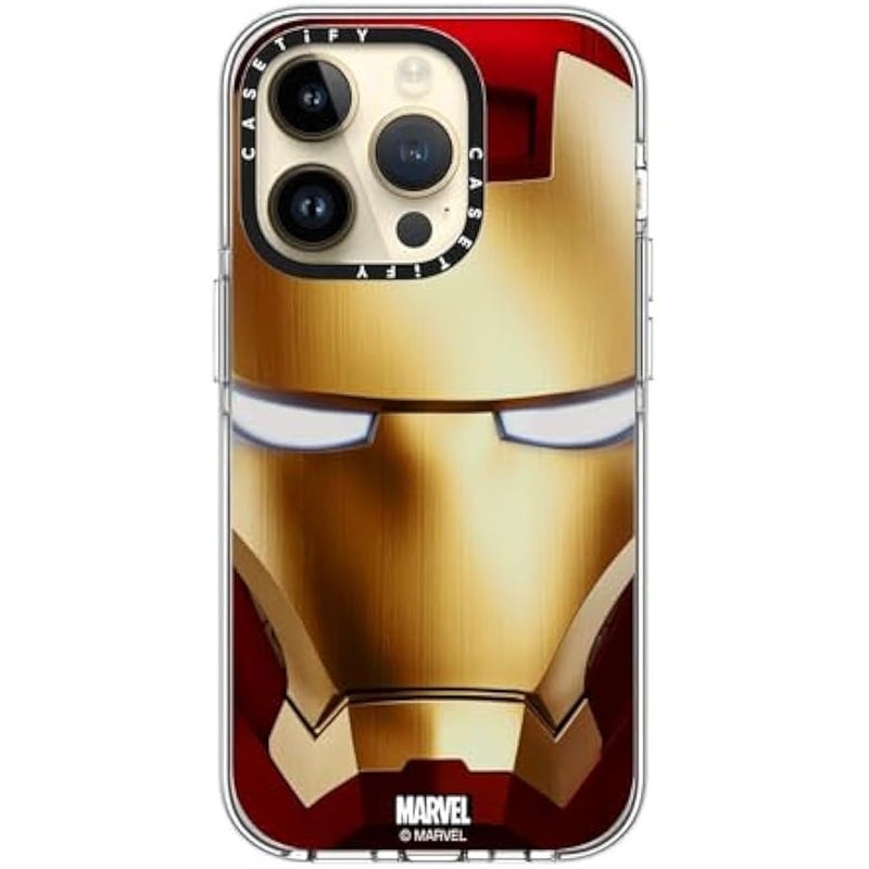 Casetify Clear iPhone 14 Pro Case 【Iron Man Co-Lab/Not Yellowing / 6.6ft Drop Protection/Compatible with Magsafe】 - Iron Man Hero Mask - Clear - Image 4