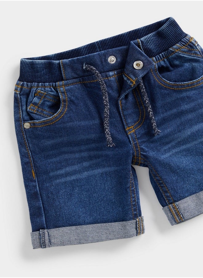 mothercare - Mid Wash Denim Shorts - Image 1
