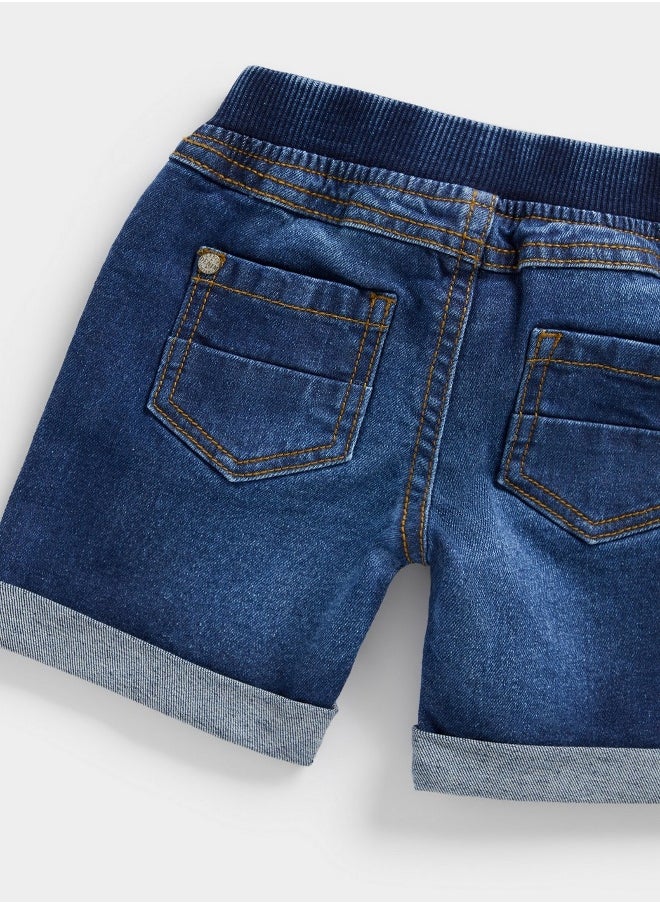 mothercare - Mid Wash Denim Shorts - Image 1