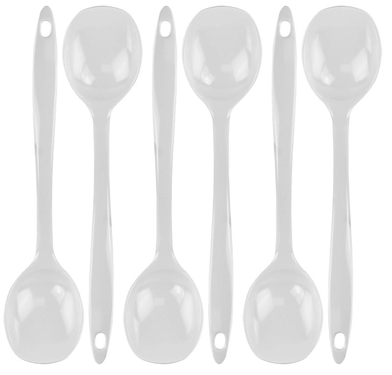 Reston Lloyd 05306M Calypso Basics 100 Melamine Spoon White Pack of 6