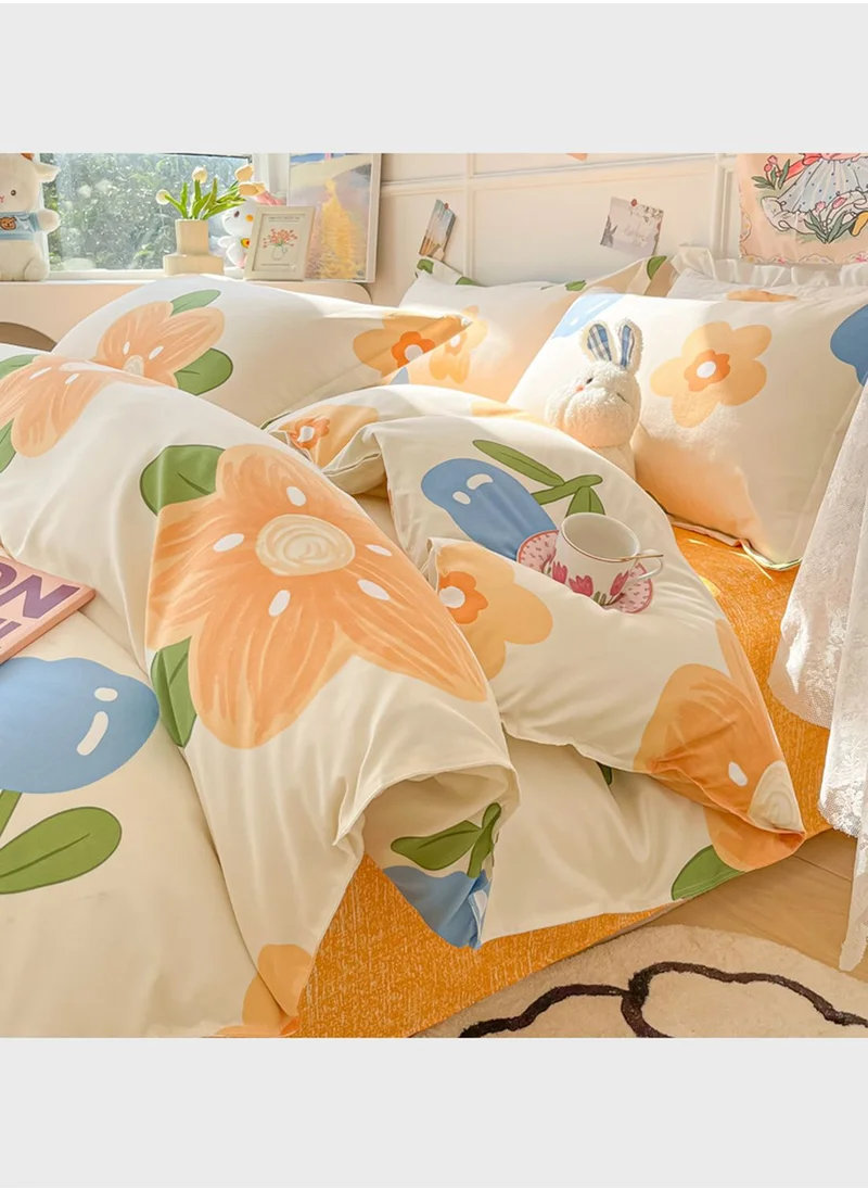 AURORA Orange flower&leaf bedding set