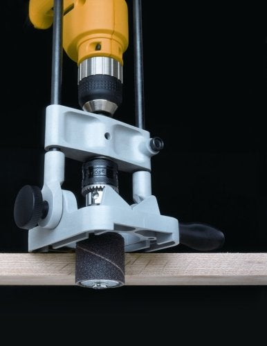 General Tools Precision Drill Guide For 3/8-Inch or 1/2-Inch Power Drills, Portable & Lightweight, Folds Flat for Storage, Silver - Image 4