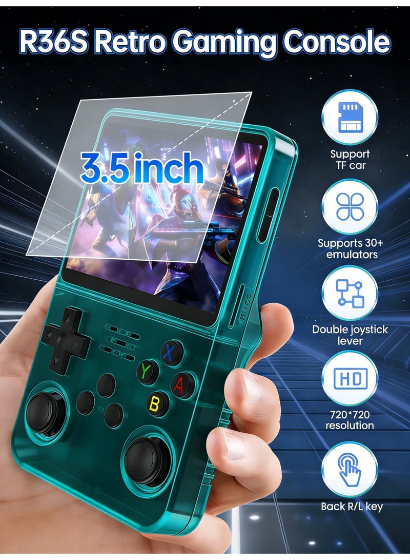 Closeli Portable Handheld Game Console, Retro Pocket Arcade Machine,Video Game for Kids, Built-in 64GB TF Card, 15000+ Classic Games, 3.5" IPS Screen, 3500mAh Battery, Open Source Linux Emulator System, OTG Function, Supports 256GB TF Card Expansion, Holiday Gift - Image 5