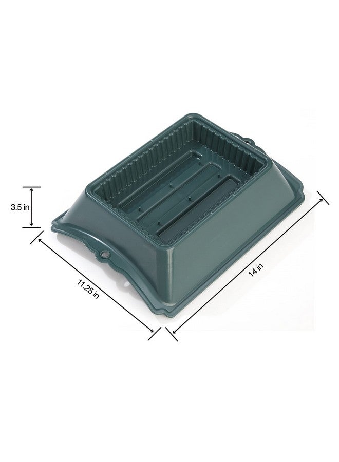 فلوراكرافت سرج نعش بلاستيكي مزهر من فلورا كرافت، مقاس 3.5 بوصة × 11.25 بوصة × 14 بوصة، أخضر - Image 2