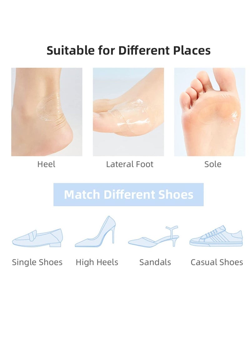 SYOSI Invisible Heel Protectors Shoe Sticker 100Pcs Antiwear Foot Care Protection Pad, Ultra-Thin Transparent Self-Adhesive Heel Protect Sticker Protect Skin from Rubbing Heel Anti Slips Blister - Image 2