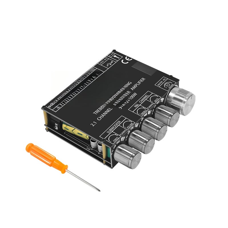 BT5.0 Intelligent 2.1 Channel Power Audio Stereo Subwoofer Amplifier Board 50W+50W+100W Treble Bass Note Tuning Mobilephone APP Contro - Image 1