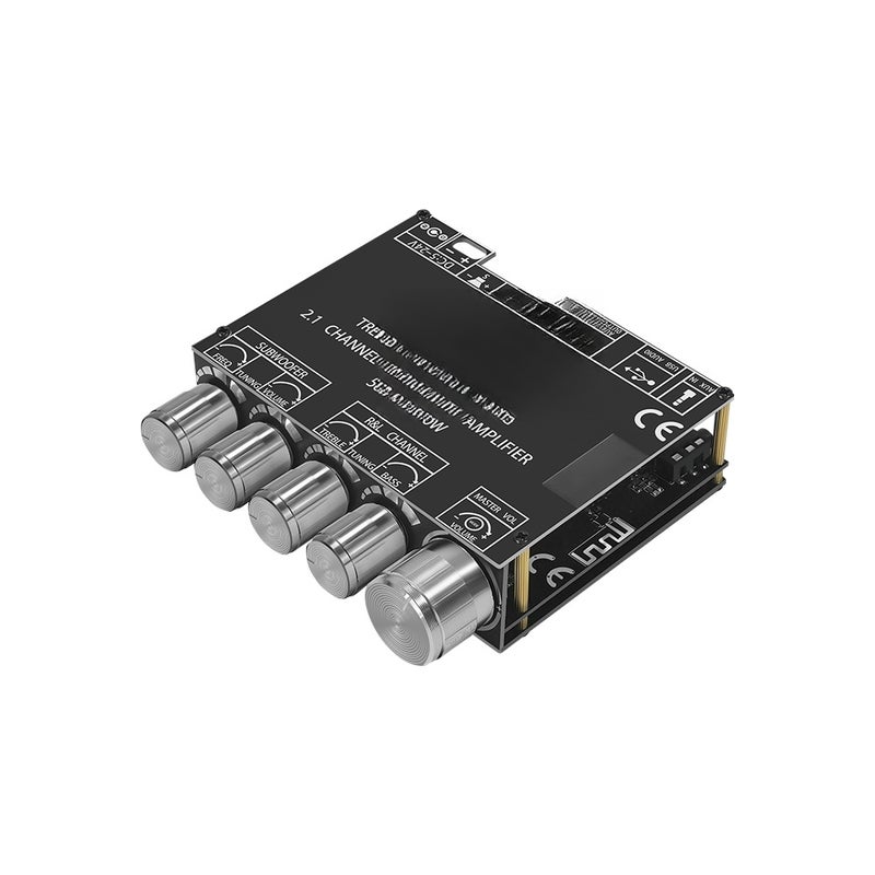 BT5.0 Intelligent 2.1 Channel Power Audio Stereo Subwoofer Amplifier Board 50W+50W+100W Treble Bass Note Tuning Mobilephone APP Contro - Image 3