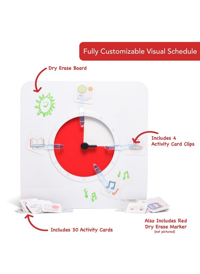 Time Timer 8 Inch Visual Timer With Visual Scheduler Package - 60 Minute Kids Desk Countdown Clock With Dry Erase Board, Whiteboard Marker, And Picto Cards - For Kids Classroom, Home And Routine Timer  - Image 4