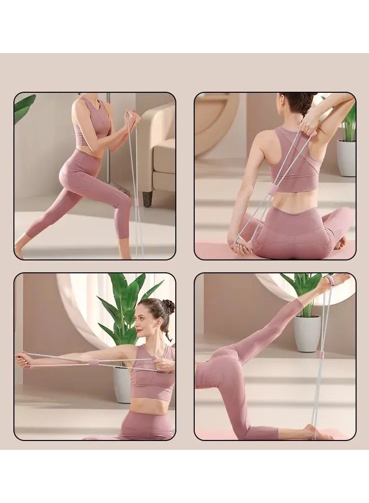AROAQ 8-Shaped Resistance Bands for Women and Men - Chest Expander, Arm Tensioner, Yoga Gym Fitness Pulling Exercise Band - Image 4