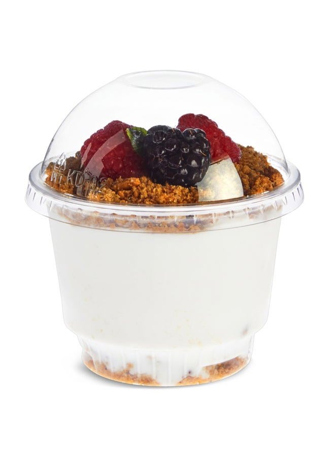 Juvale Plastic Cups with Lids - 8 oz, Clear, 50 Pack - Dessert Containers with Lids & Ice Cream Containers for Parfaits & Sundaes - Clear Plastic Sundae Cups - Image 5
