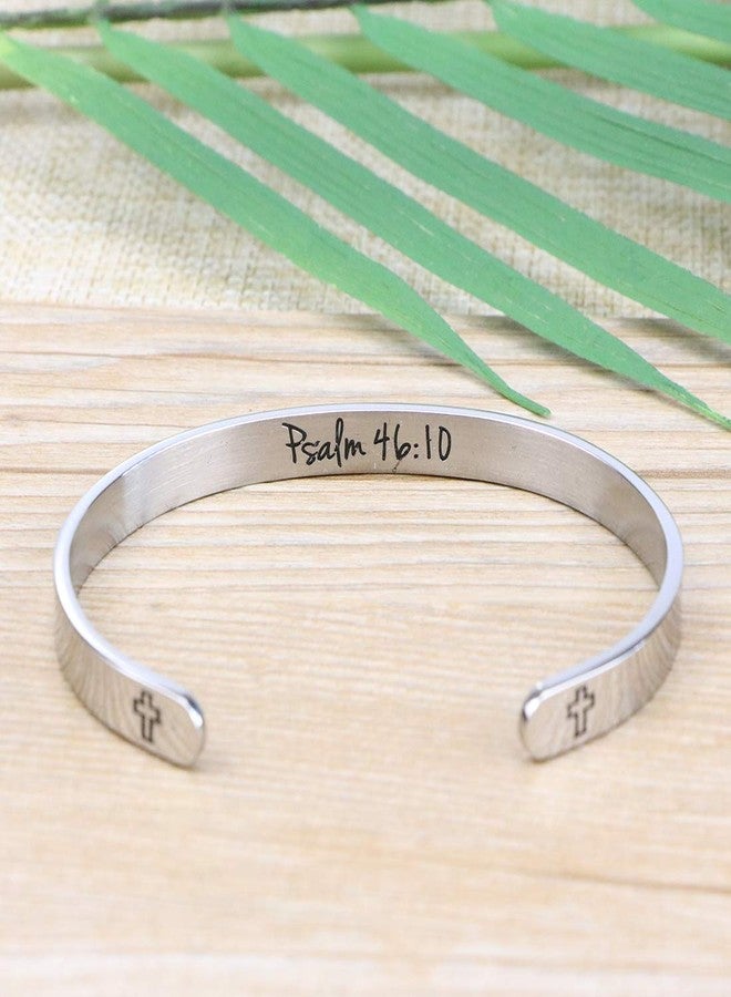 MEMGIFT Christian Bible Verse Bracelet for Women Be Still and Know that I am God - Image 3