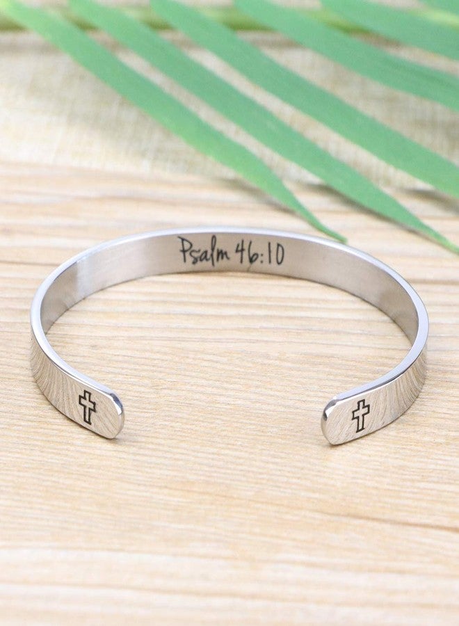 MEMGIFT Christian Bible Verse Bracelet for Women Be Still and Know that I am God - Image 4