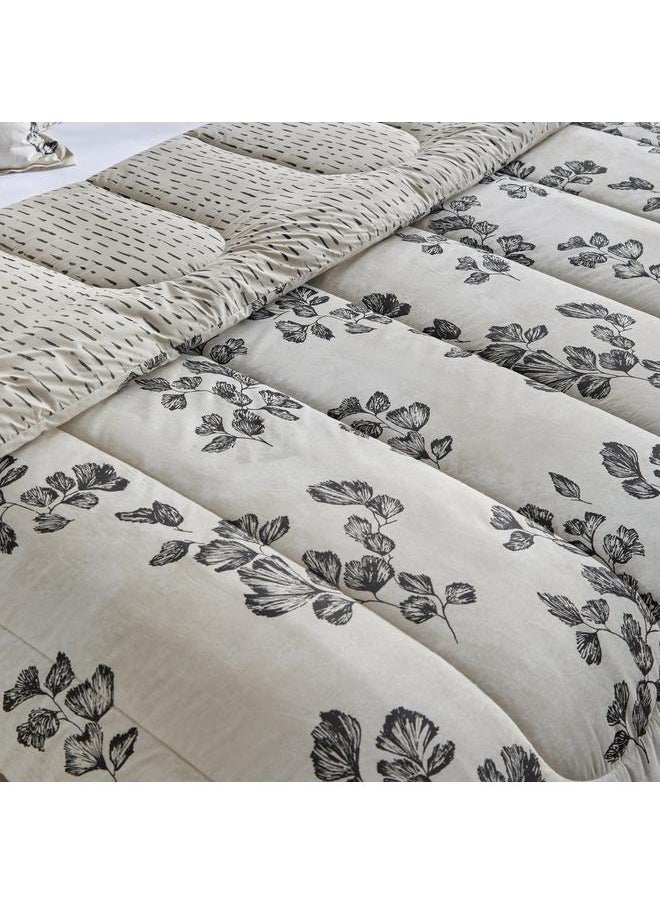 Home Box Luxot 3-Piece Monoleaf Printed Cotton Twin Comforter Set - 160x220 cm  - Image 4