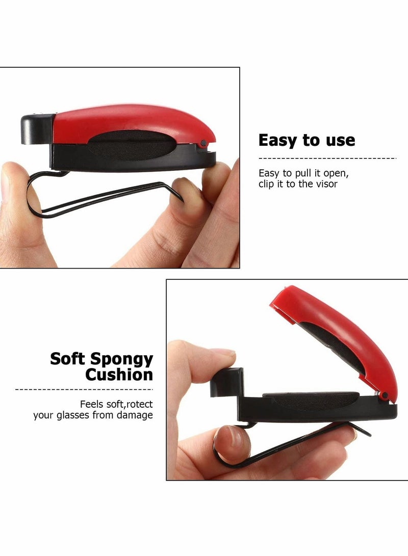 KASTWAVE 6 Pieces Car Glasses Holders Sunglasses Holder Clip, Sun Visor Clip Eyeglasses Mount for Sunglasses Car Accessories - Image 3