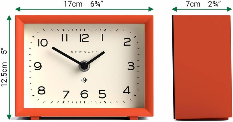 NEWGATE ® Henry Desk Clock | Contemporary Rectangular Design | Pumpkin Orange | Easy to Read nunbers | Modern Style for Desk, Table top, Shelf or Bedside - Image 4