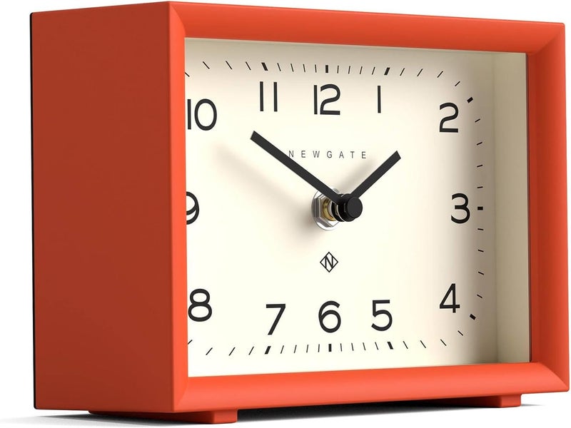 NEWGATE ® Henry Desk Clock | Contemporary Rectangular Design | Pumpkin Orange | Easy to Read nunbers | Modern Style for Desk, Table top, Shelf or Bedside - Image 2