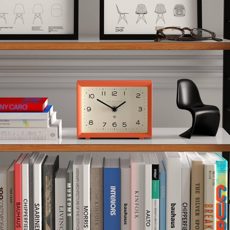 NEWGATE ® Henry Desk Clock | Contemporary Rectangular Design | Pumpkin Orange | Easy to Read nunbers | Modern Style for Desk, Table top, Shelf or Bedside - Image 3
