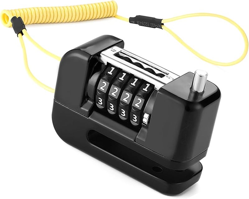 Black Heavy Duty 4 Digit Combination Bike Lock Disc Brake Padlock for Mountain Motorcycle Outdoor - Image 5