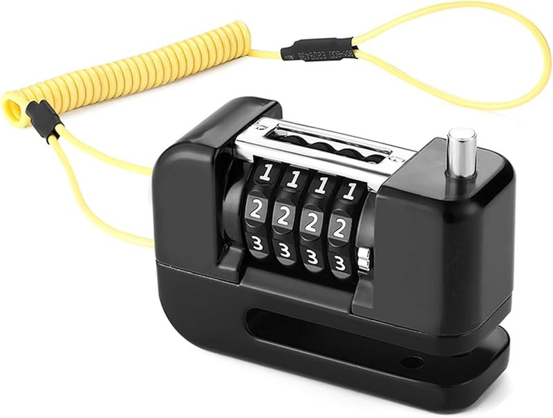 Black Heavy Duty 4 Digit Combination Bike Lock Disc Brake Padlock for Mountain Motorcycle Outdoor - Image 2