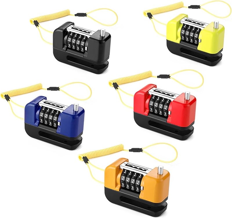 Black Heavy Duty 4 Digit Combination Bike Lock Disc Brake Padlock for Mountain Motorcycle Outdoor - Image 4