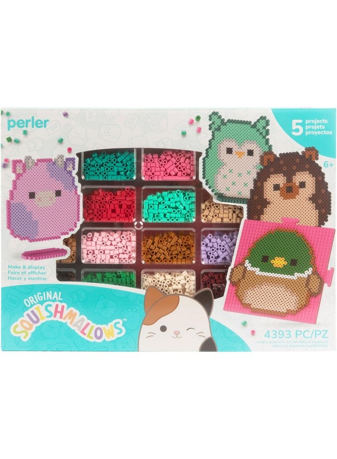 Perler Squishmallows Fused Bead Activity Kit with 5 Unique Patterns, Finished Project Sizes Vary, Multicolor 4393 Pieces - Image 1