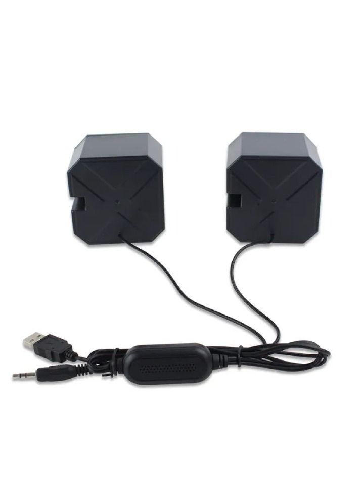 Kisonli Music Mobile Speaker Stereo Surround Sound LED Speaker With Mobile Holding Stand 3W*2 USB/3.5 Jack L-5050 - Image 2