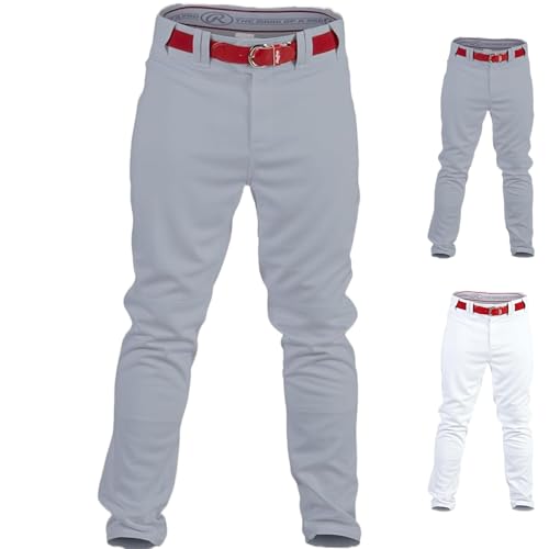 Rawlings رولينغز | بنطلون بيسبول من سلسلة PRO 150 | شباب X|كبير | رمادي | مقاس مريح - Image 1