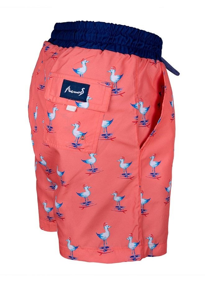 Anemoss - Seagull Men Swim Shorts with Elastic Drawstring Waistband X-Large - Image 1